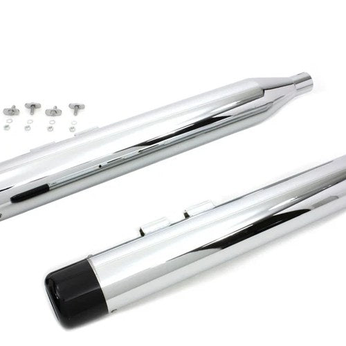 Muffler Set with Black Hollow Point End Tips for Harley-Davidson