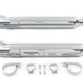 Replica Fishtail Muffler Set Chrome for Harley-Davidson
