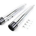 Wyatt Gatling Muffler Set Chrome with Black Revolver Tip for Harley-Davidson