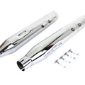 Wyatt Gatling Muffler Set Chrome with Chrome Slash Down Tip for Harley-Davidson