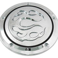 Chrome 5-Hole Flame Derby Cover for Harley-Davidson