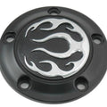 Black 5-Hole Flame Point Cover for Harley-Davidson