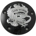 Black 5-Hole Eagle Spirit Point Cover for Harley-Davidson