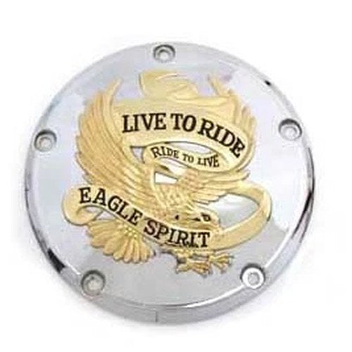 5-Hole Derby Cover Gold Inlay for Harley-Davidson