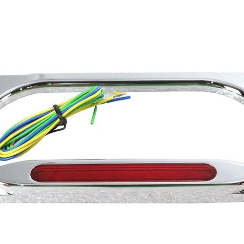 License Plate Frame Chrome Billet with LED Top Lamp for Harley-Davidson