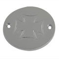 Chrome 2-Hole Maltese Ignition System Cover for Harley-Davidson