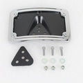 License Plate Bracket Curved Laydown Style Chrome Billet for Harley-Davidson