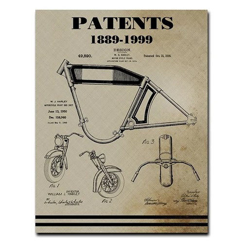 Motorcycle Engine Patent Book for Harley-Davidson
