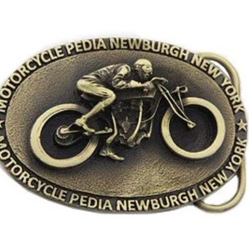 Motorcyclepedia Board Track Belt Buckle for Harley-Davidson