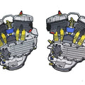 45 Engine Patch Set for Harley-Davidson