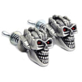 Skull with Skeleton Hand License Plate Topper Set for Harley-Davidson