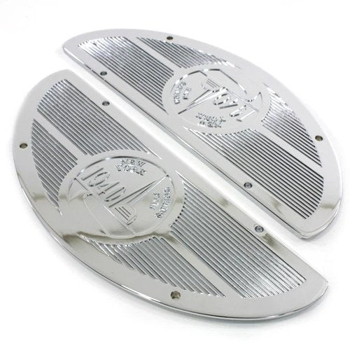 Chrome World's Fair 1940 Footboard Mats for Harley-Davidson
