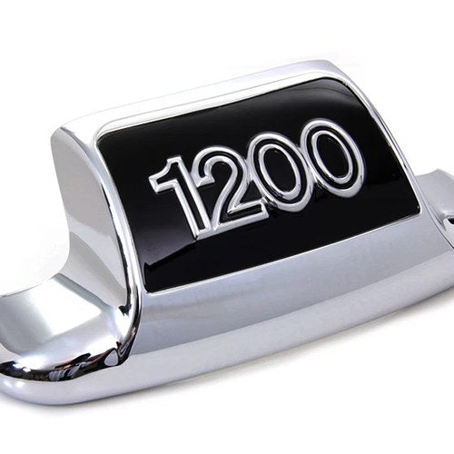 Chrome and Black Rear Fender Tip inch1200 inch for Harley-Davidson