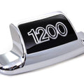 Chrome and Black Rear Fender Tip inch1200 inch for Harley-Davidson