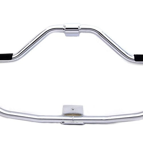 Chrome Front Engine Bar with Footpeg Pads for Harley-Davidson