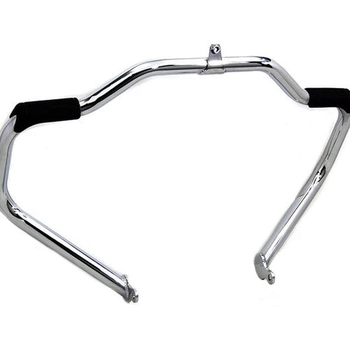 Chrome Front Engine Bar with Footpeg Pads for Harley-Davidson