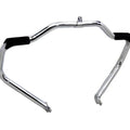 Chrome Front Engine Bar with Footpeg Pads for Harley-Davidson