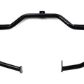 Black Front Engine Bar with Footpeg Pads for Harley-Davidson