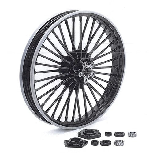 21 inch x 2.15 inch Duro 36 Fat Spoke Matte Black Wheel for Harley-Davidson
