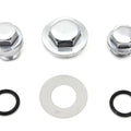 Oil Pump Screen Relief Plug Set Chrome for Harley-Davidson
