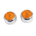 Swingarm Pivot Bolt Cover with Amber Reflectors for Harley-Davidson
