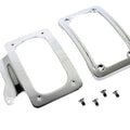 Curved License Plate with Frame Chrome for Harley-Davidson