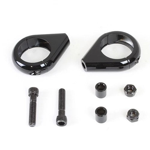 Black Turn Signal Clamp Kit for 39mm Forks for Harley-Davidson
