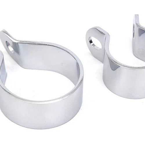 Front Exhaust Chrome Clamp Set for Harley-Davidson
