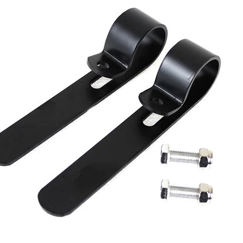 Black Oxide 1-1/4 inch Exhaust "P" Clamp Set for Harley-Davidson