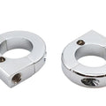Chrome Universal Mount Clamp Set 1-1/8 inch for Harley-Davidson