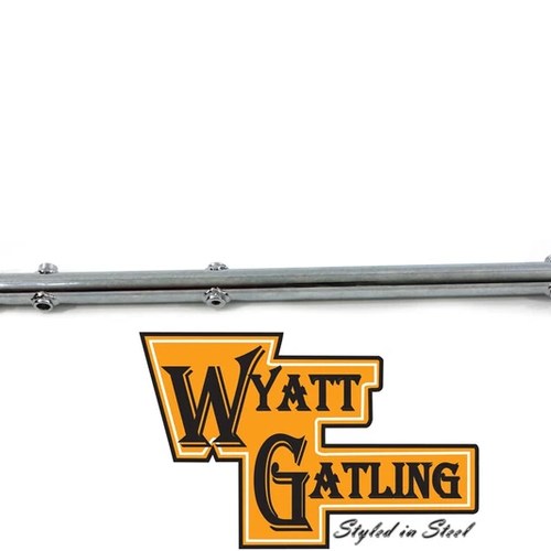 Wyatt Gatling Chrome Dual Exhaust Support for Harley-Davidson