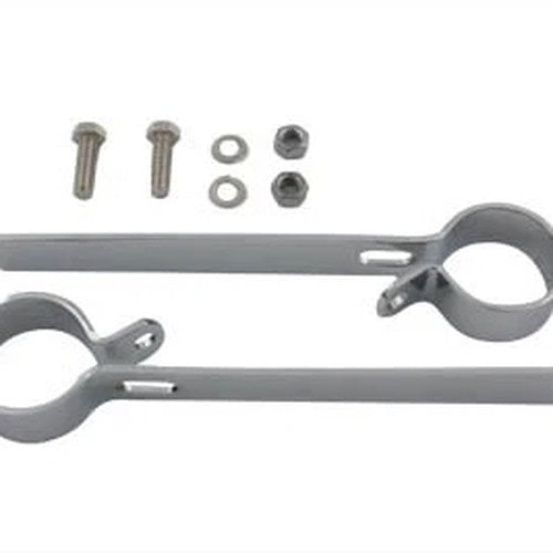 Chrome 1-1/2 inch Exhaust Hanger Clamp Set for Harley-Davidson
