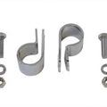 Chrome 1 inch Muffler Clamp Set for Harley-Davidson
