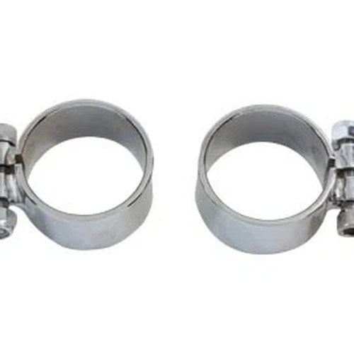 Chrome Allen Type Exhaust Clamp Set Extra Wide for Harley-Davidson