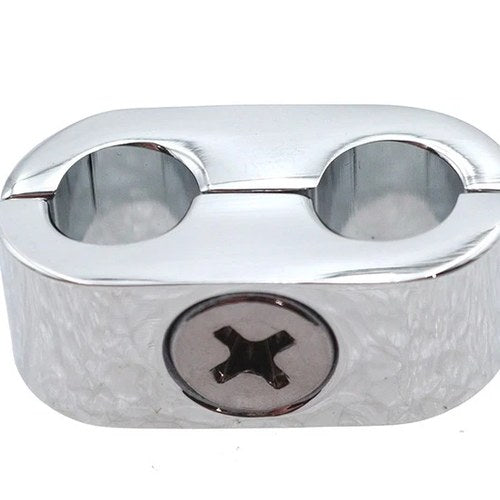 Chrome Dual Throttle Cable Separator Clamp for Harley-Davidson