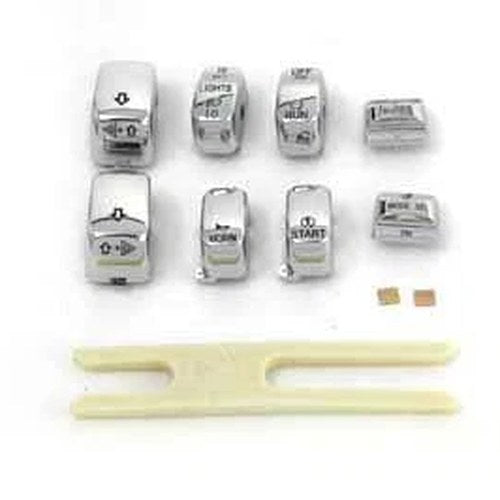 Handlebar Switch Cap Set Chrome for Harley-Davidson