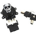 Black Ignition Switch with Chrome Skull for Harley-Davidson