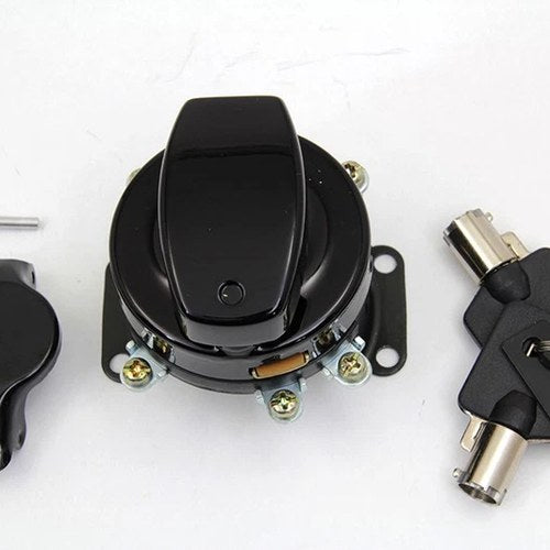 Fat Bob Ignition Switch with 5 Terminals Gloss Black for Harley-Davidson
