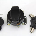 Fat Bob Ignition Switch with 5 Terminals Gloss Black for Harley-Davidson