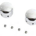 Domed Front Axle Cover Set Chrome Plated for Harley-Davidson