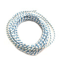 White with Blue Dot 25' Braided Wire for Harley-Davidson