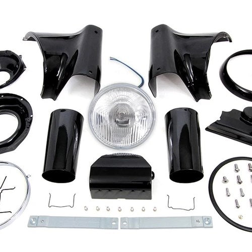 Black 7 inch Headlamp Cowl Kit for Harley-Davidson