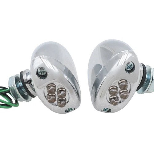 LED Green Marker Lamp Set Center Mount for Harley-Davidson