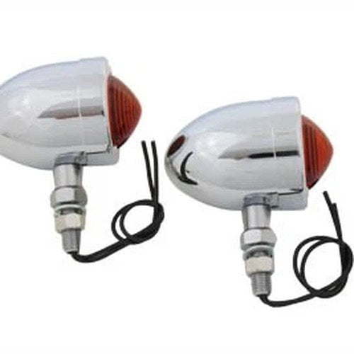 Chrome Red Marker Lamp Set for Harley-Davidson