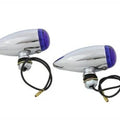 Mini Bullet Blue Lens Marker Lamp Set for Harley-Davidson