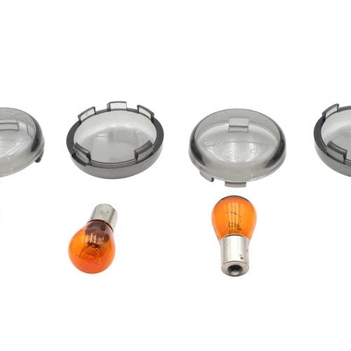 Turn Signal Dome Style Lens Kit Smoked for Harley-Davidson