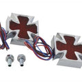 Chrome Maltese Marker Lamp Set for Harley-Davidson