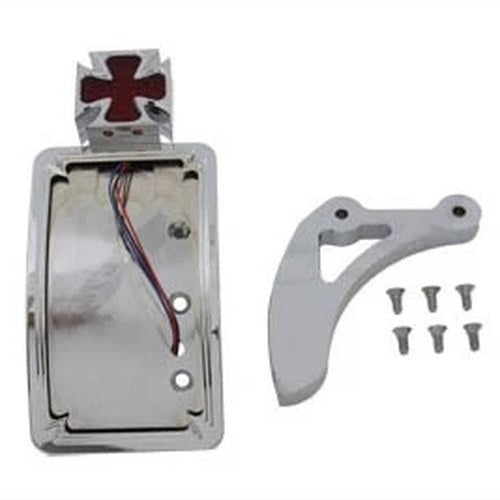 Chrome Curved Maltese Style Tail Lamp Kit for Harley-Davidson