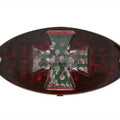 Oval Tail Lamp with Maltese Inset Red for Harley-Davidson