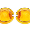 Tail Lamp Lens Set Faceted Amber for Harley-Davidson